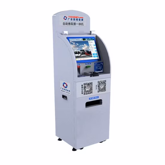 Kiosque automatique de paiement de contact de libre service de récepteur de pièce de monnaie de facture tout-en-un