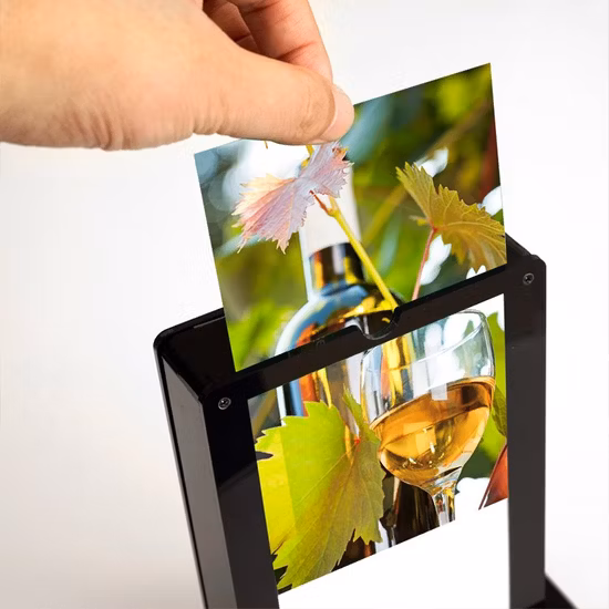 2023 Vente chaude quatre affichage publicitaire en acrylique USB avec menu Power Bank