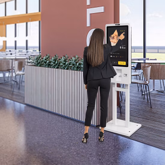 Kiosque de commande de paiement en libre-Service avec écran tactile POS de restauration rapide de 24, 27, 32 pouces, pour Kfc/Restaurants
