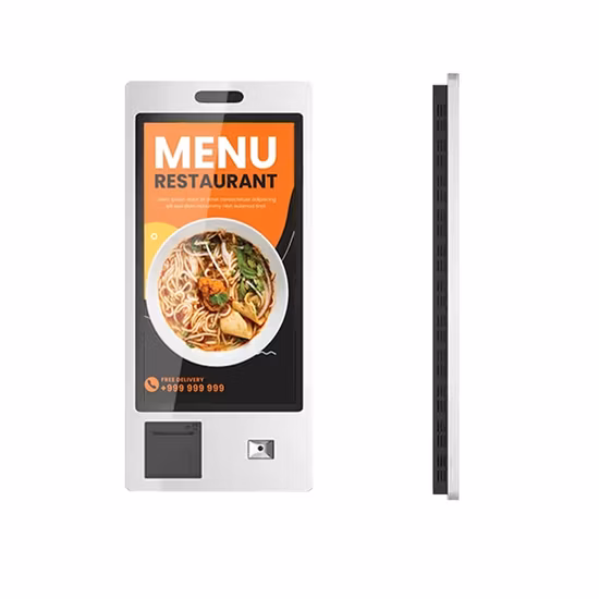 Meilleure qualité Kiosque de commande de 65 pouces Écran tactile LCD Système de point de vente Machine de paiement automatique Solution de paiement en libre-service Kiosque de commande pour restaurant Kiosque interactif